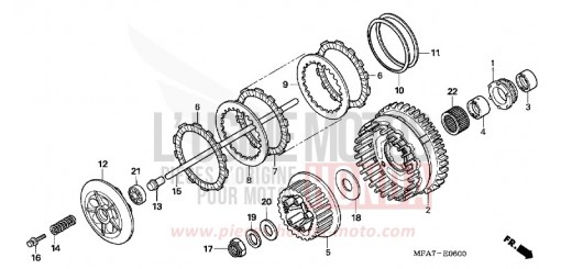 EMBRAYAGE CBF1000A6 de 2006